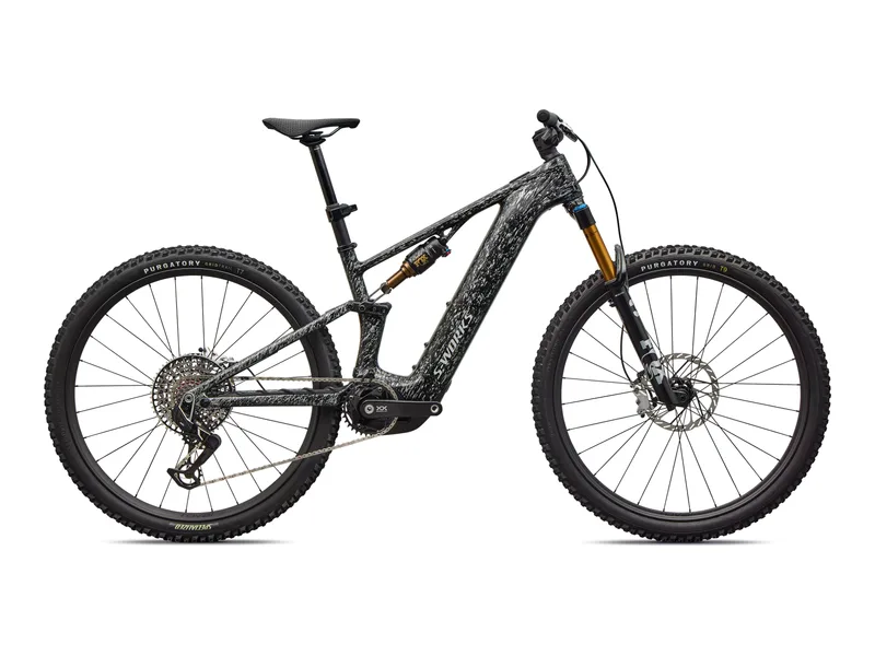Specialized S-Works Turbo Levo R, side profile on white background