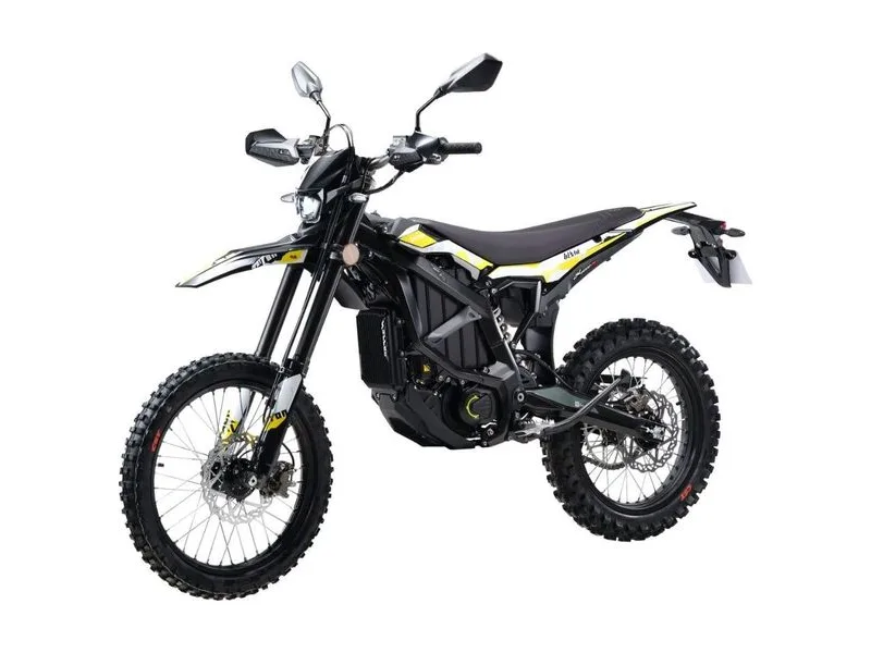 Sur-Ron Ultra Bee electric off-road dirt bike, side profile on white background