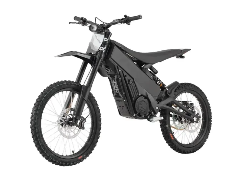 Talaria xXx TL2500 Pro electric dirt bike, side profile on white background