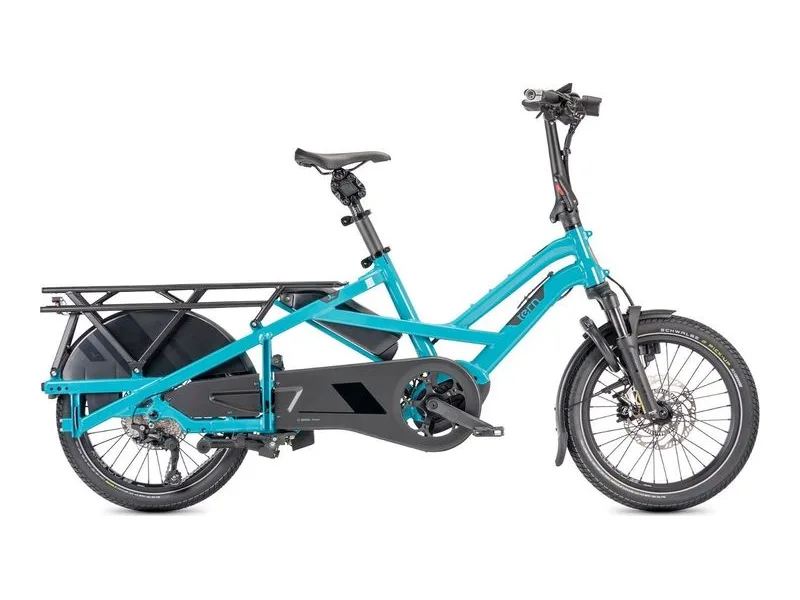 Tern GSD S10 Gen 3 compact cargo e-bike, side profile on white background