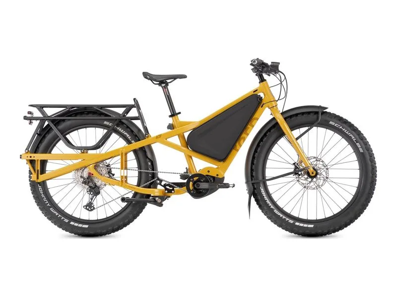 Tern Orox S12 adventure cargo e-bike in highland, side profile on white background