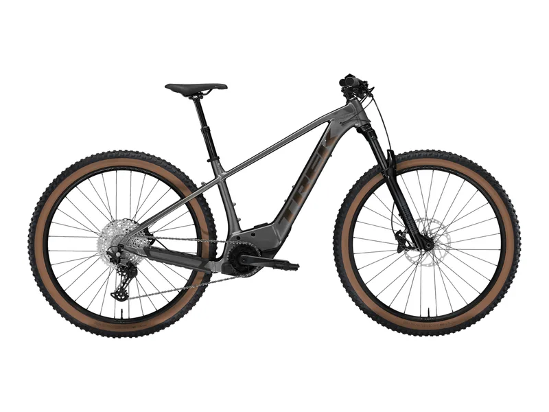trek Marlin+ 8 electric bike, side profile on white background