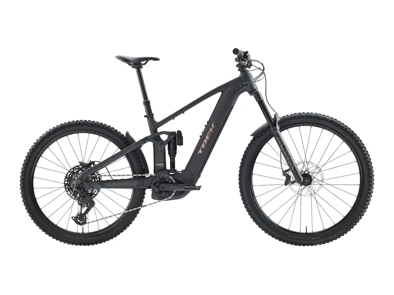 trek Rail+ 8 Gen 5 electric bike, side profile on white background