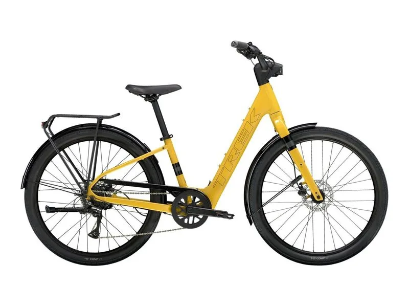 Trek Verve plus 1 LT Lowstep Gen 2 e-bike, side profile on white background