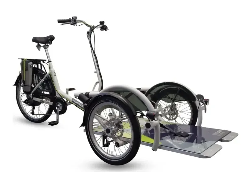 Van Raam VeloPlus wheelchair transport bike, studio product photo