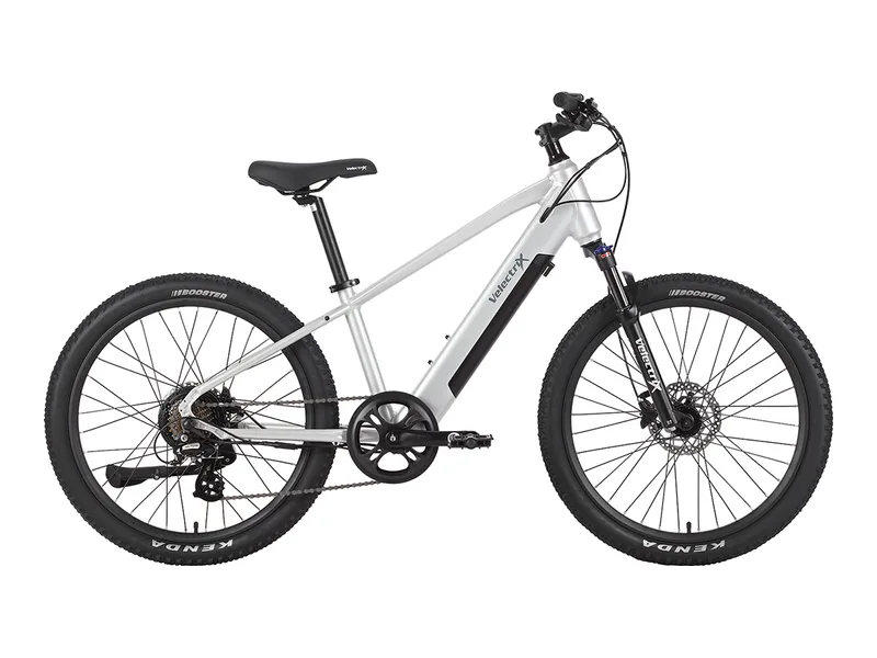 VelectriX Ascent 24 trail e-MTB e-bike, side profile on white background